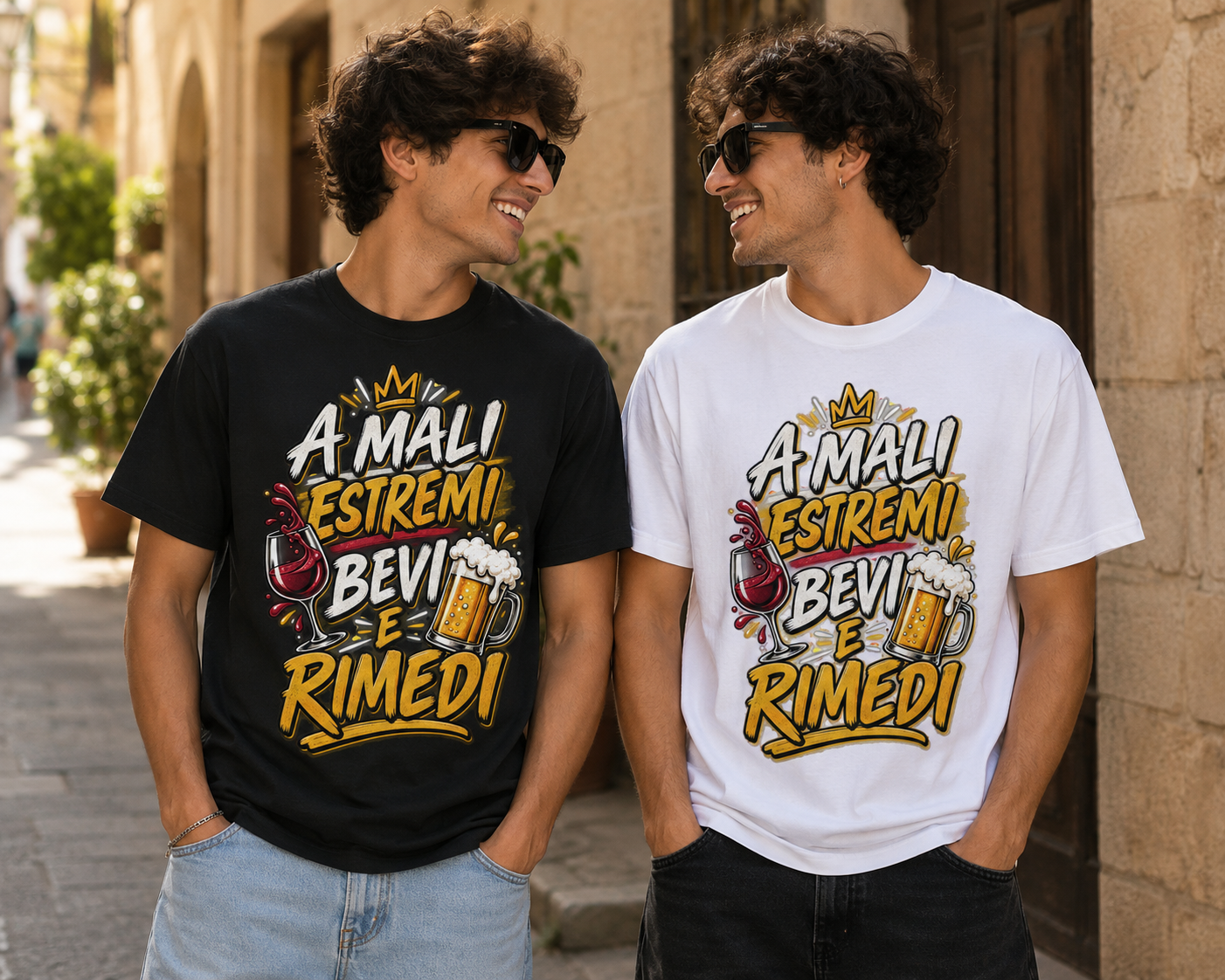 T SHIRTS A MALE ESTREMI