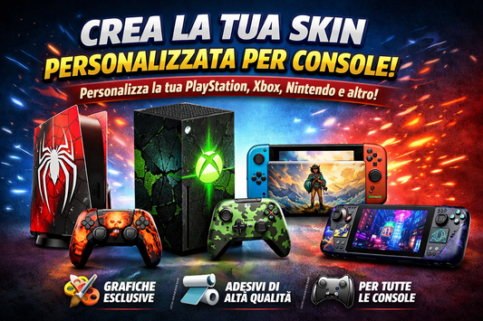 SKIN C.O.N.S.O.L.E. PERSONALIZZABILE. Inserire modello console dove c’è scritto testo