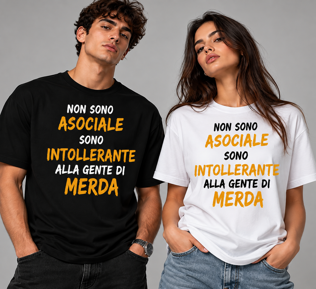 T SHIRTS non SONO asociale