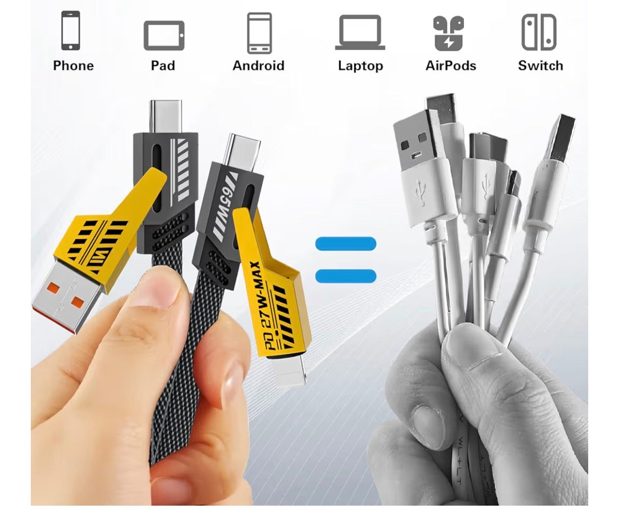 cavi di ricarica rapida 4 in 1