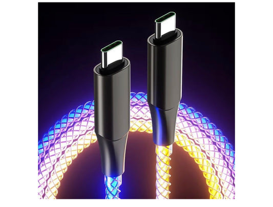 Cavo  RGB Illuminati type C a type C Cavo di Ricarica Veloce 60W
